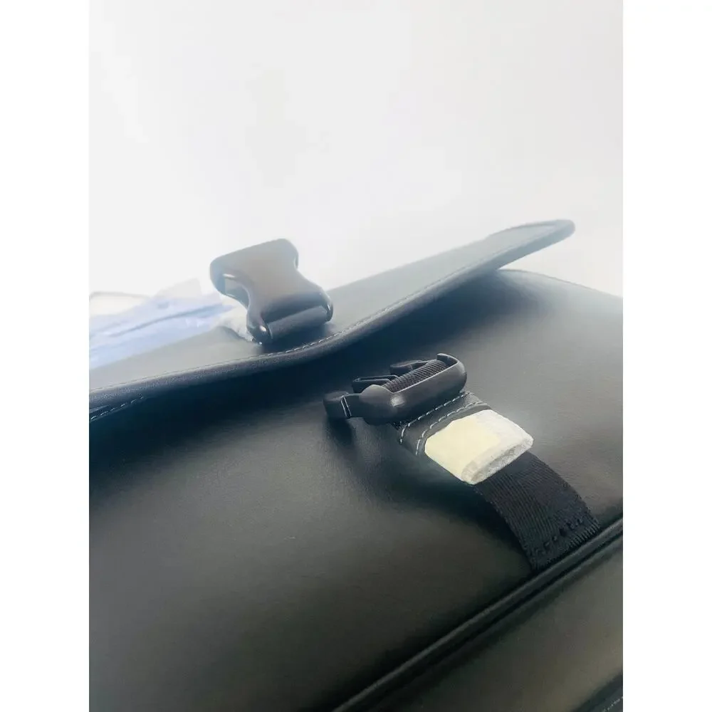 Coach League Messenger Bag CU042 Black Leather Crossbody Commuter